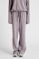 Soft Essentials Contrast Wide Leg Pant - Graphite/Chalk