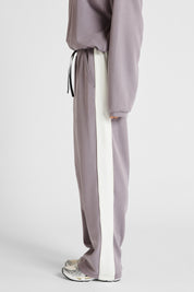 ALLFENIX Soft Essentials Contrast Wide Leg Pant in Graphite and Chalk, view 3