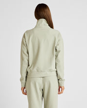 ALLFENIX Micro-Rib 1/2 Zip Cropped Sweater in Seagrass, view 4