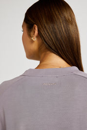 ALLFENIX Soft Essentials Cropped Crew Neck Jumper in Graphite, view 5