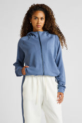 Soft Essentials Cropped Hoodie - Blue Indigo