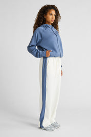 ALLFENIX Soft Essentials Cropped Hoodie in Blue Indigo, view 3