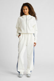 ALLFENIX Soft Essentials Contrast Wide Leg Pant in Chalk and Blue Indigo, view 2