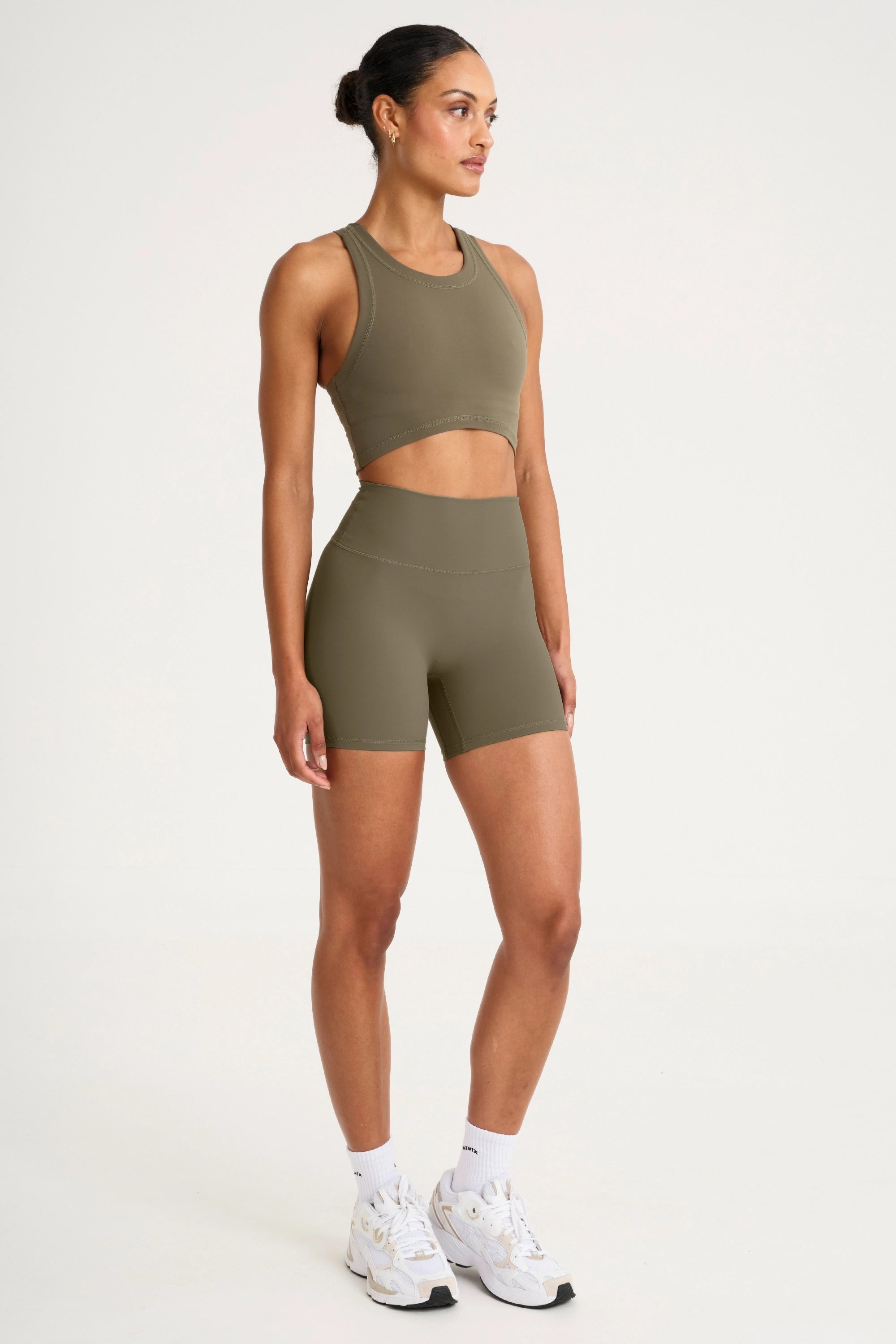 ALLFENIX CloudCore™ High Neck Longline Sports Bra - Olive