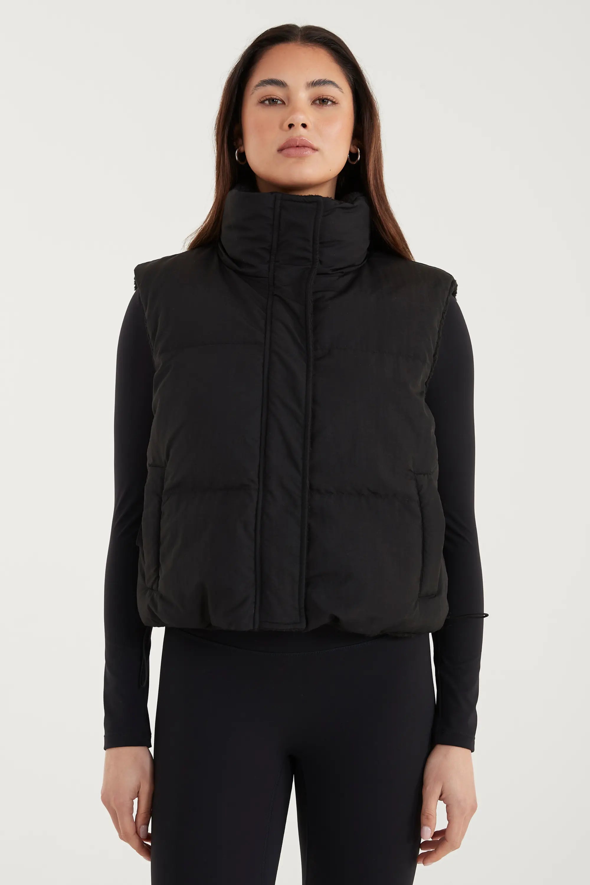 ALLFENIX Shearling Reversible Puffer Vest