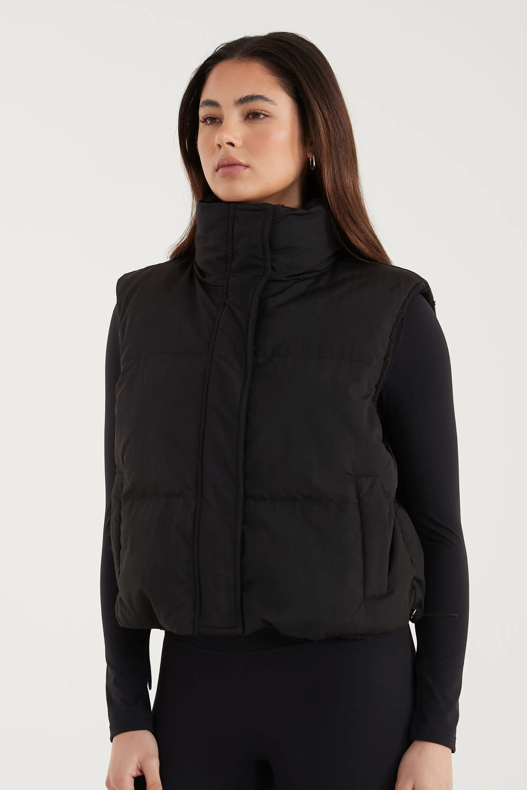 ALLFENIX Shearling Reversible Puffer Vest
