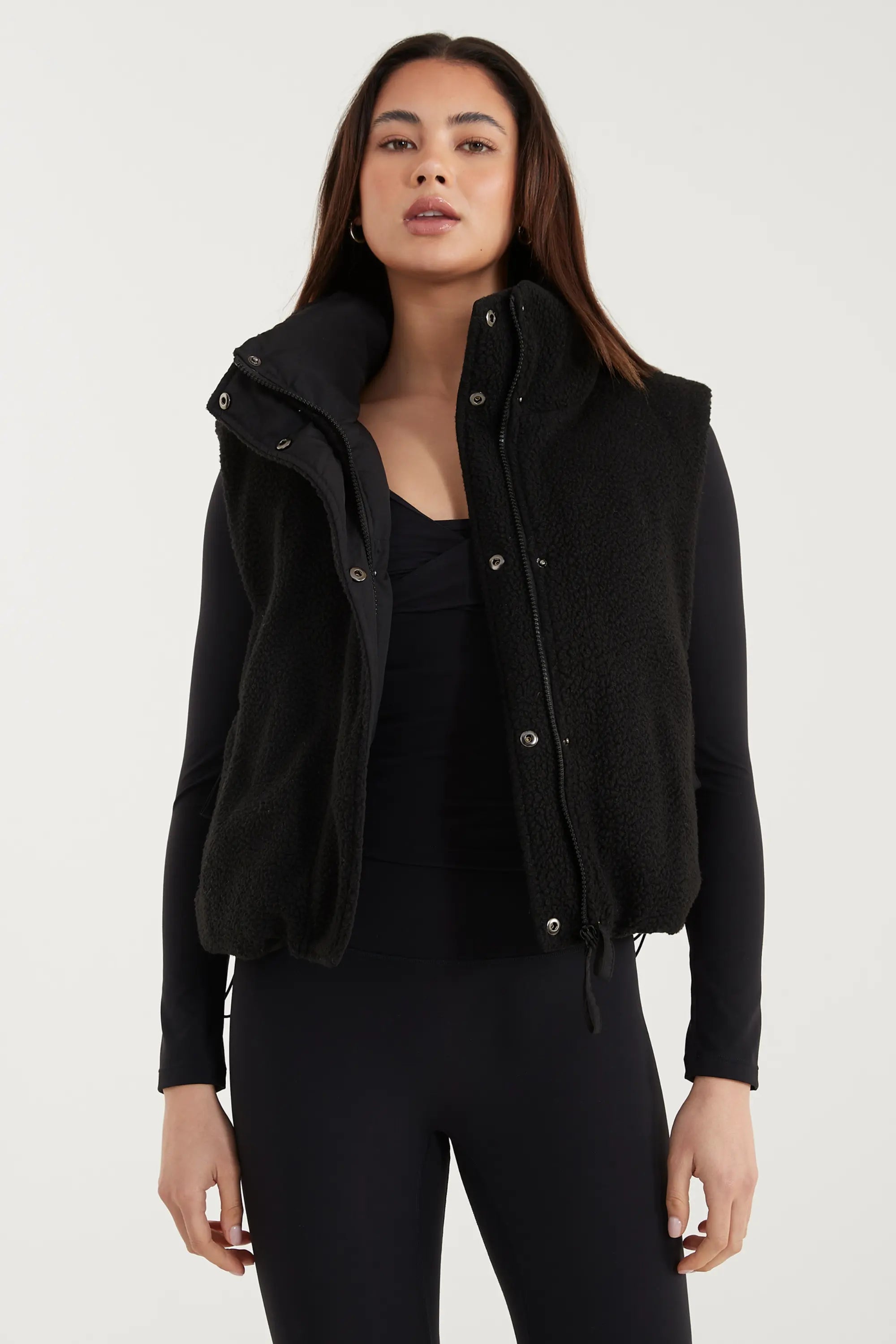 ALLFENIX Shearling Reversible Puffer Vest