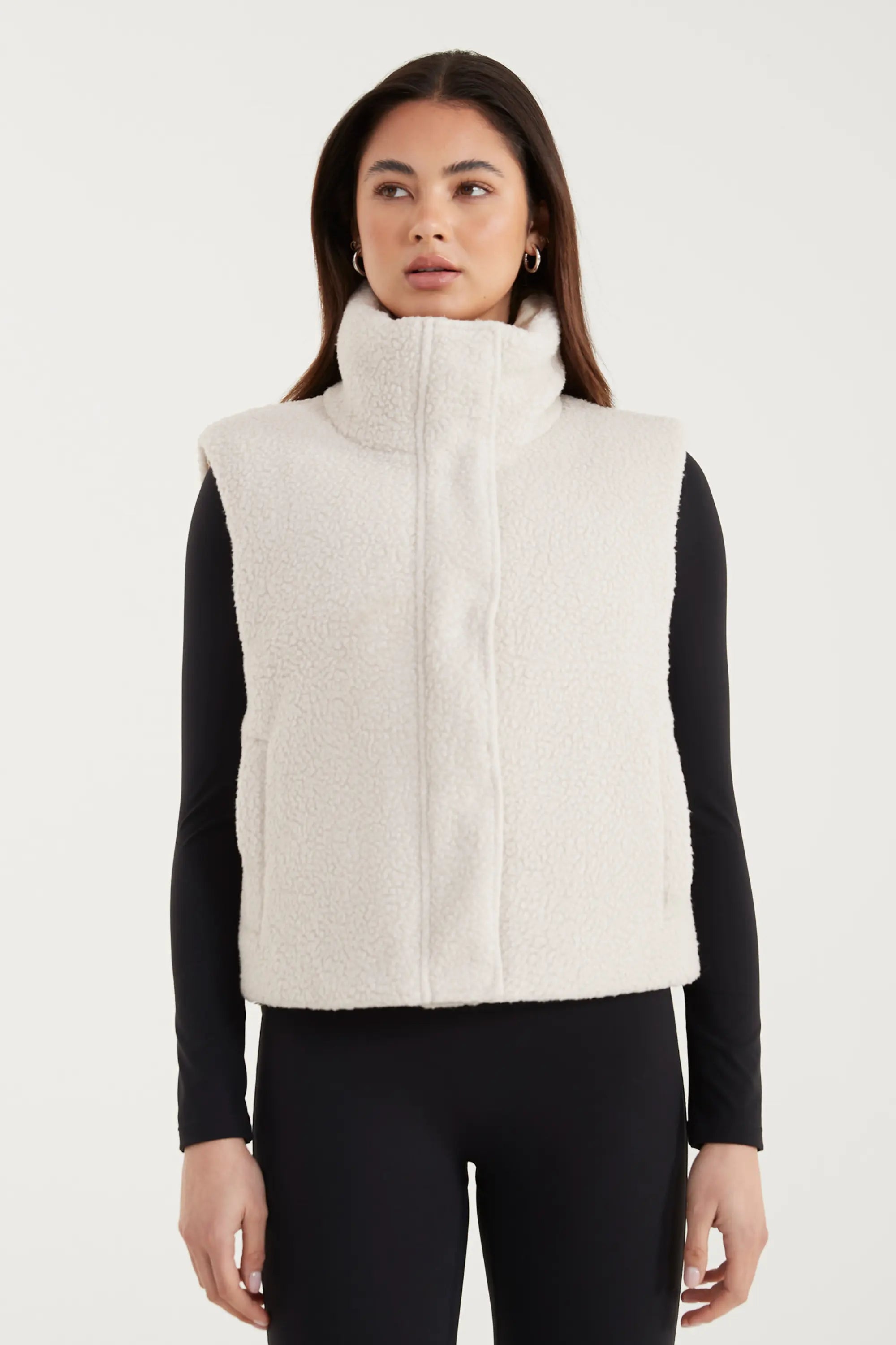 ALLFENIX Shearling Reversible Puffer Vest