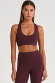 ALLFENIX CloudCore™ Scoop Neck Racer Back Sports Bra - Raisin