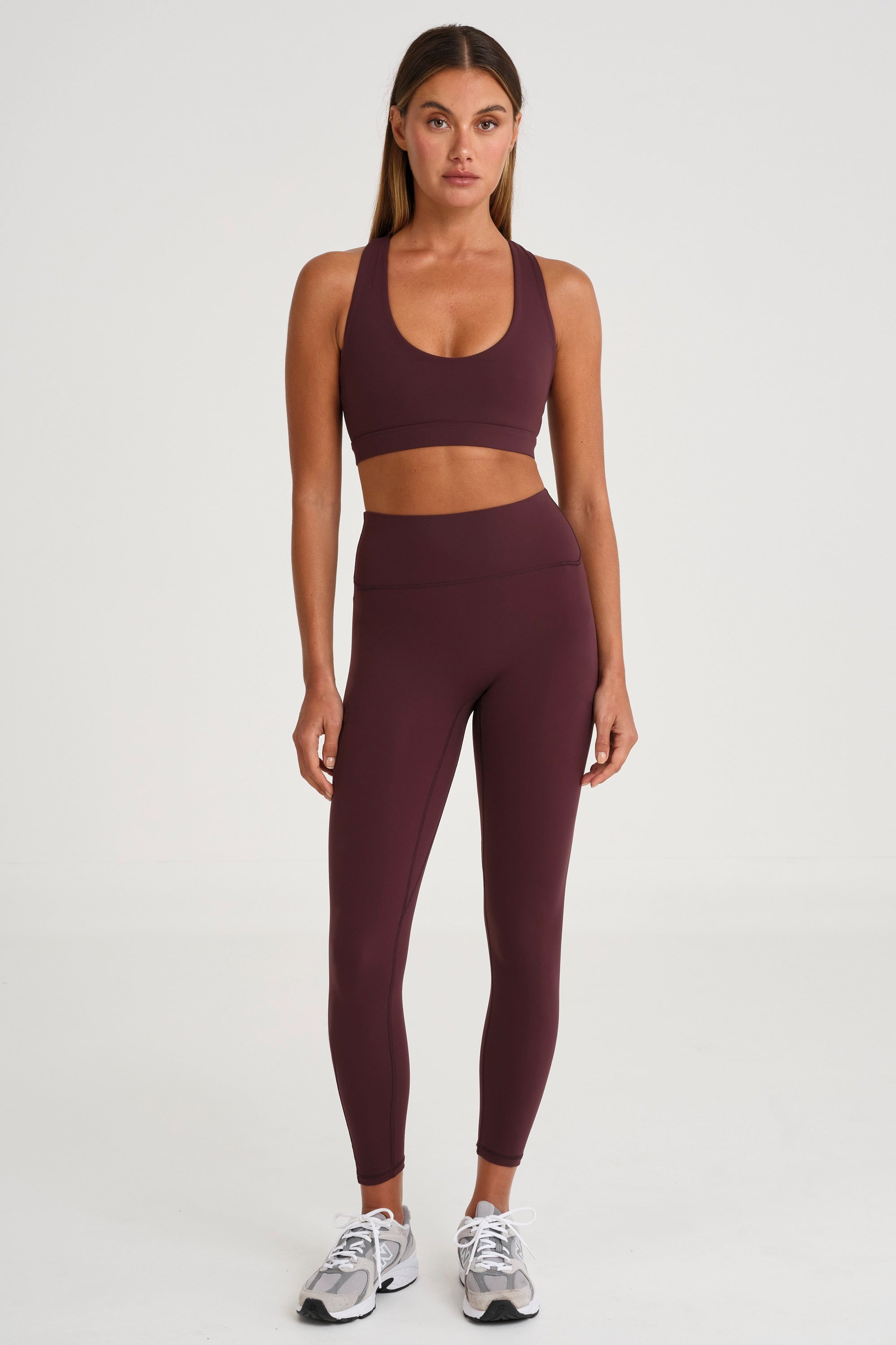 ALLFENIX CloudCore™ Scoop Neck Racer Back Sports Bra - Raisin