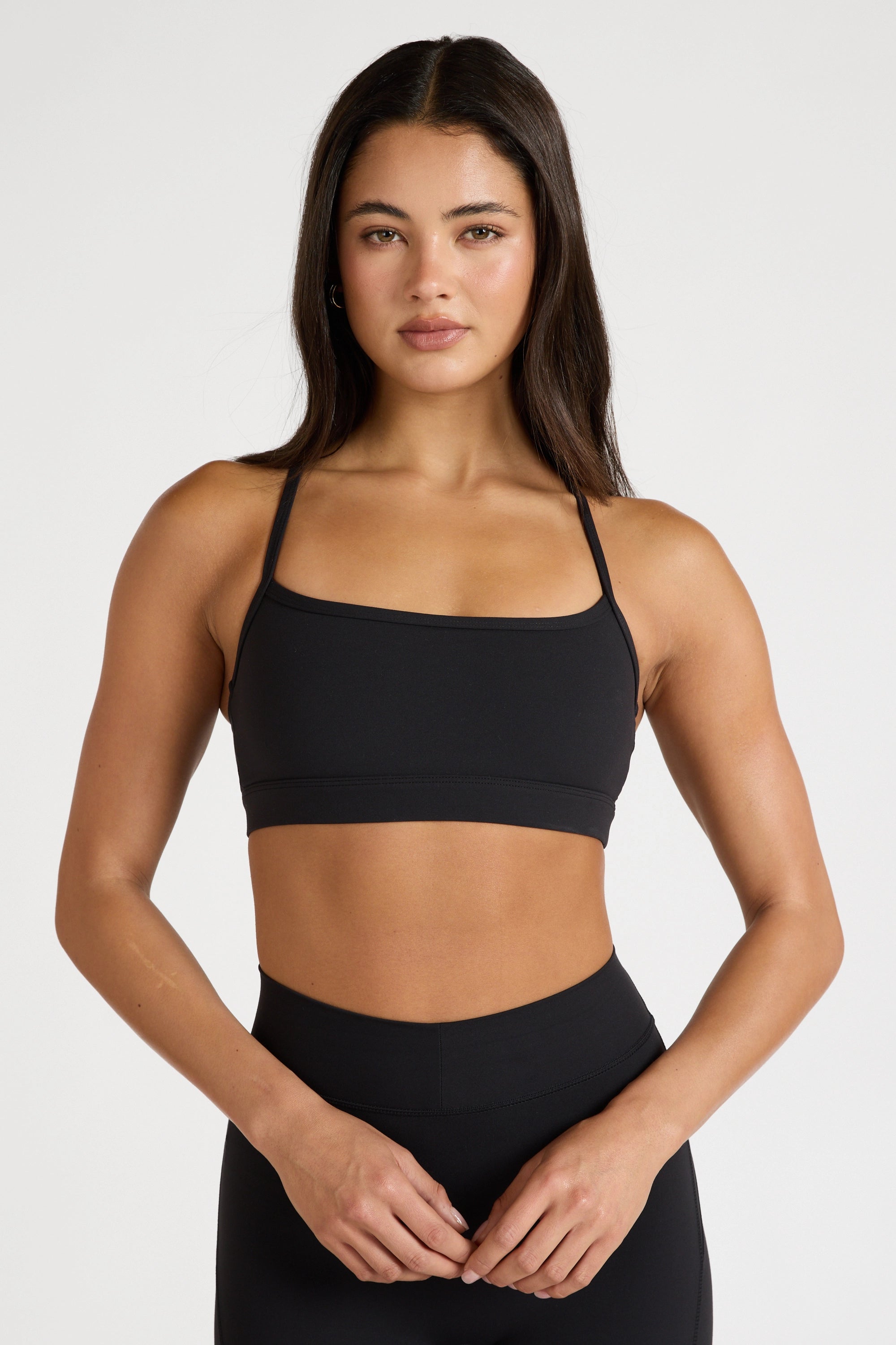 EcoSculpt Y-Back Sports Bra - Black