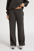 Wide Leg Track Pant - Black