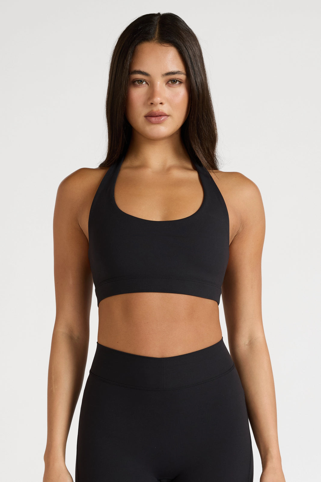 ALLFENIX EcoSculpt Halter Sports Bra - Black