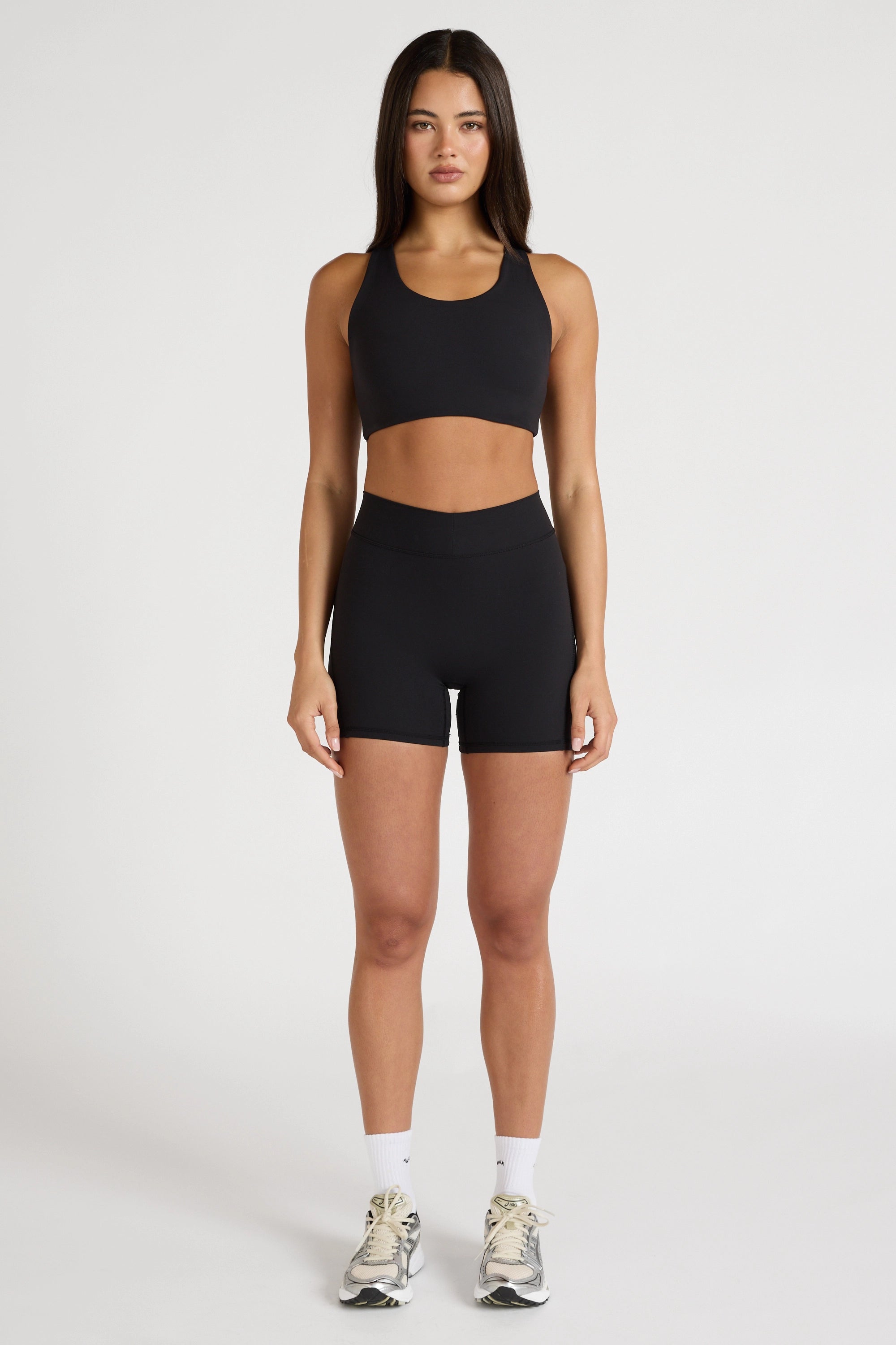 EcoSculpt Racer Sports Bra - Black