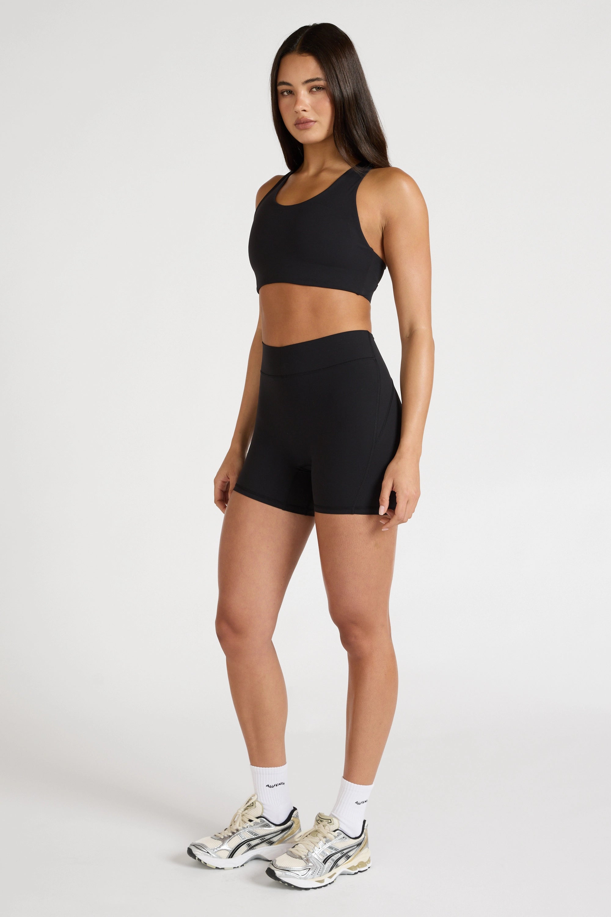 EcoSculpt Racer Sports Bra - Black