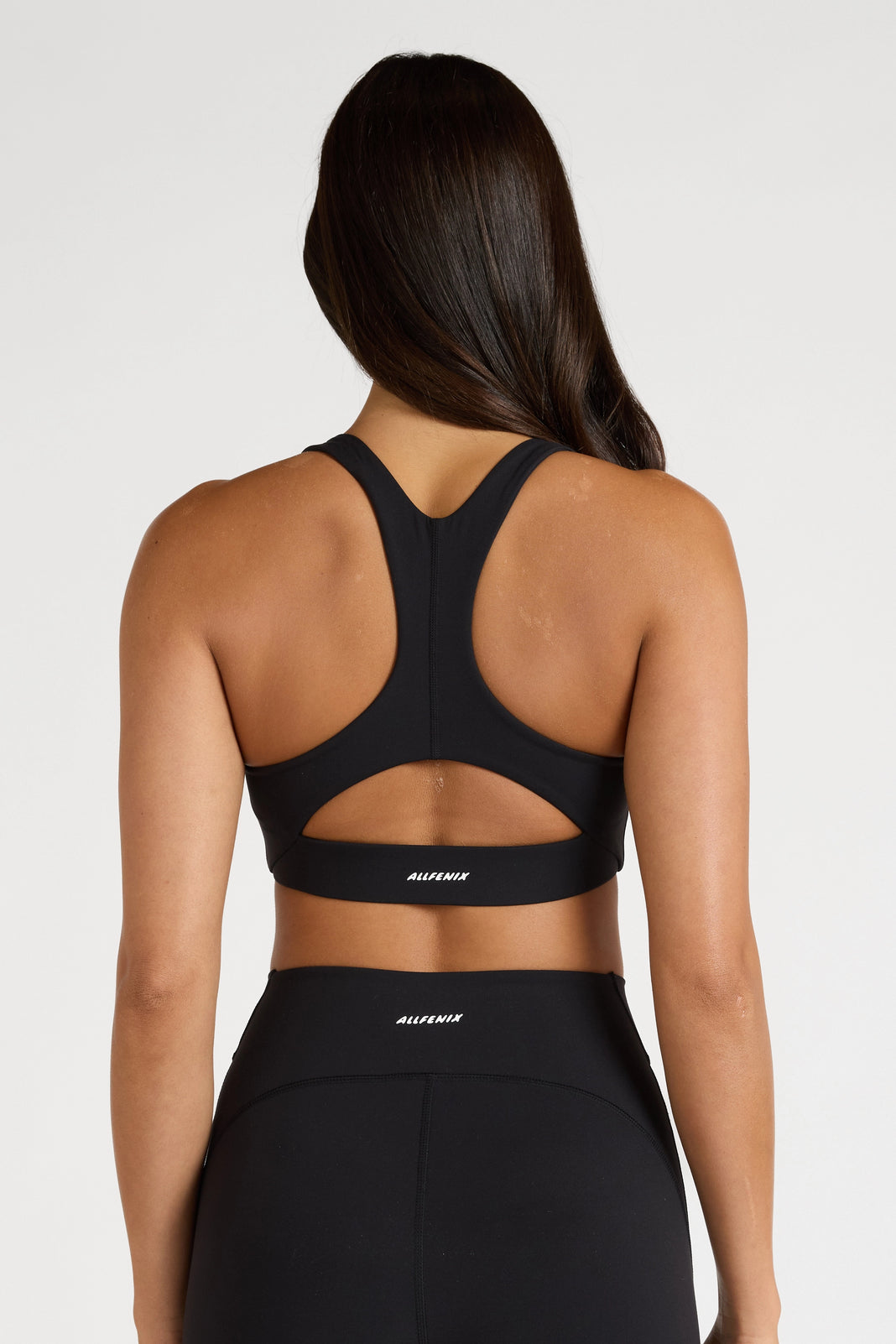 EcoSculpt Racer Sports Bra - Black