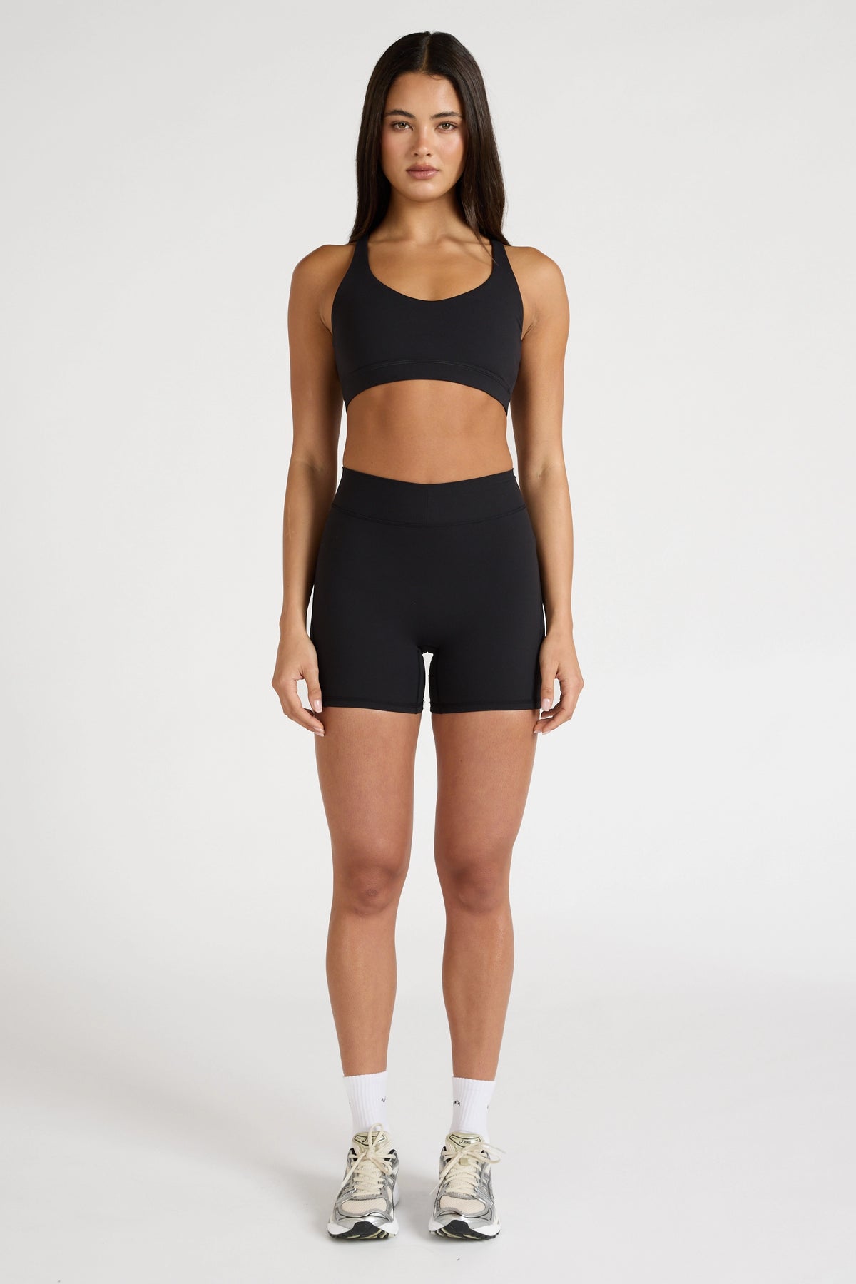 EcoSculpt Cross Back Sports Bra - Black
