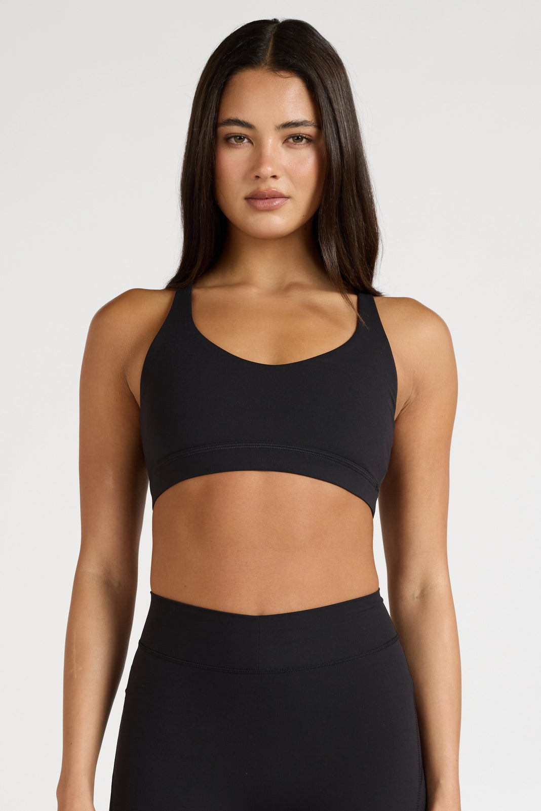ALLFENIX EcoSculpt Cross Back Sports Bra - Black