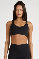 EcoSculpt Cross Back Sports Bra - Black