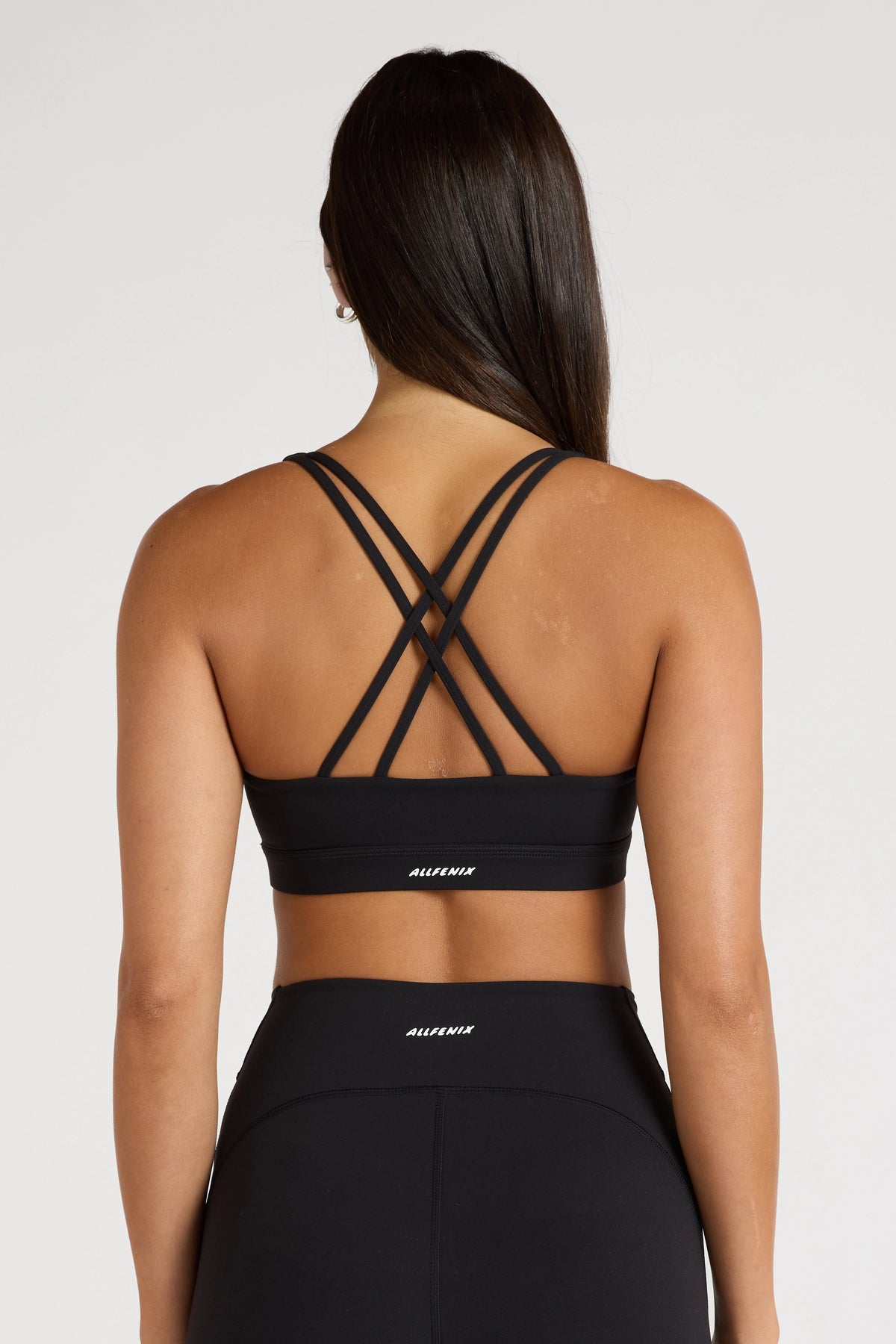 EcoSculpt Cross Back Sports Bra - Black