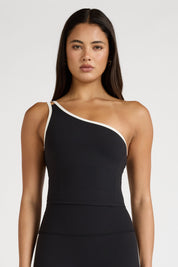 EcoSculpt Contrast One Shoulder Tank