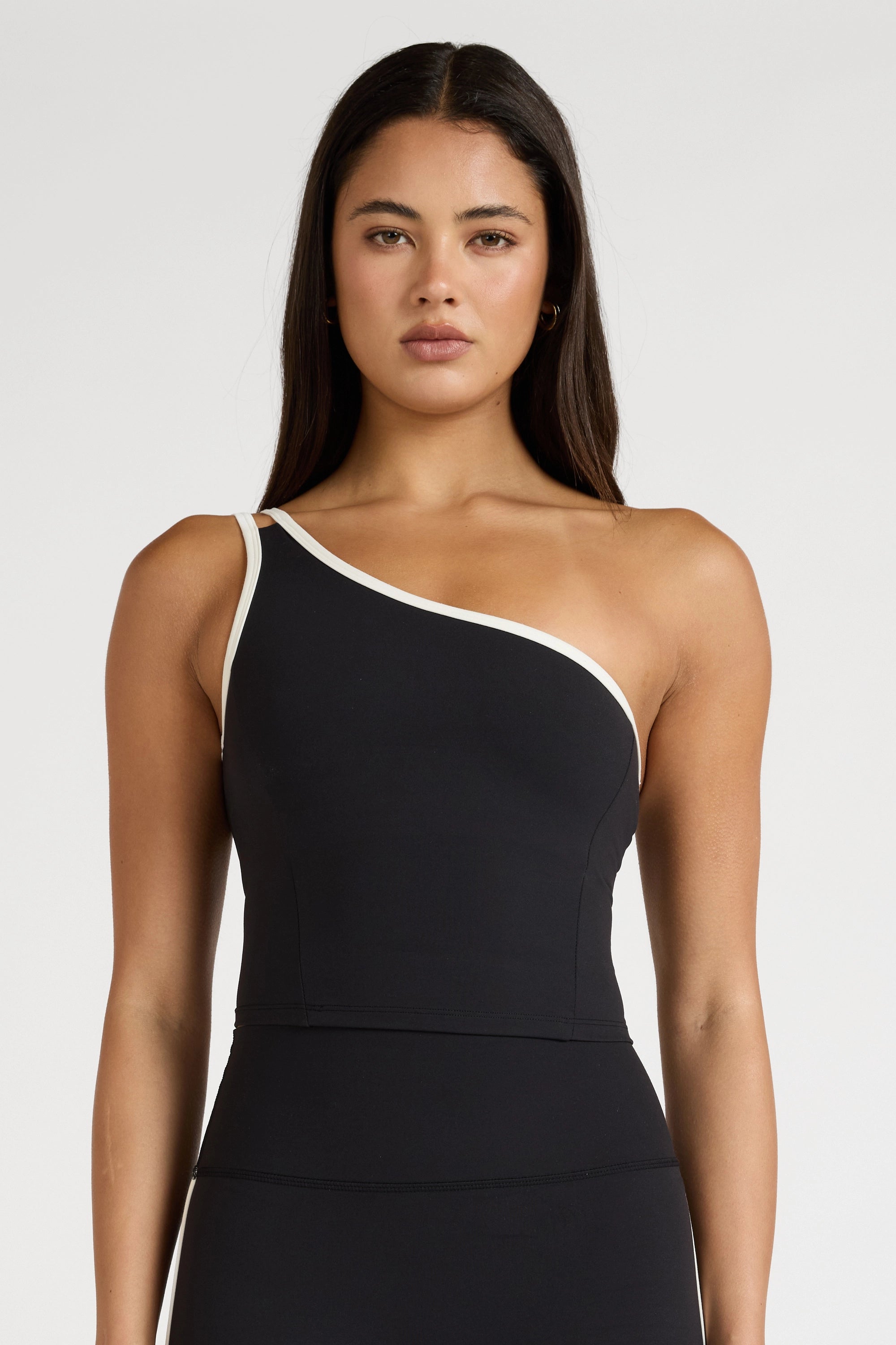 EcoSculpt Contrast One Shoulder Tank