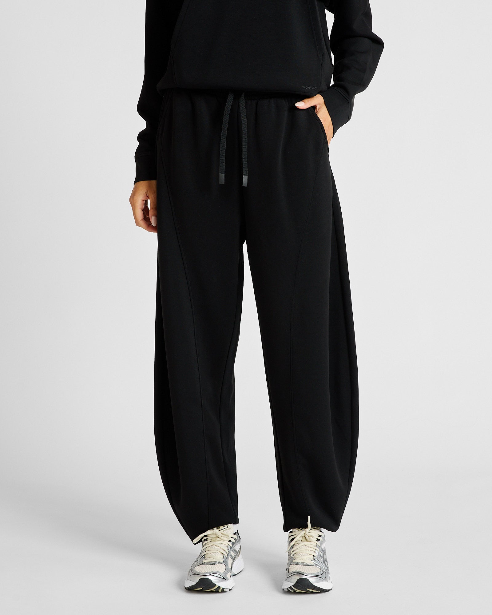 ALLFENIX Soft Luxury Curved Track Pant - Black