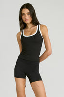 ALLFENIX CloudCore™ Contrast Bind Racer Tank - Onyx