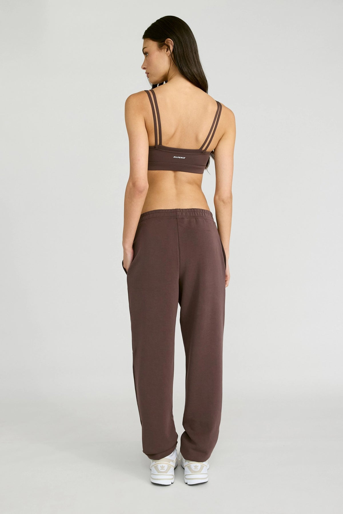 Soft Luxury Cuffed Track Pant - Espresso