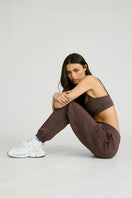 Soft Luxury Cuffed Track Pant - Espresso