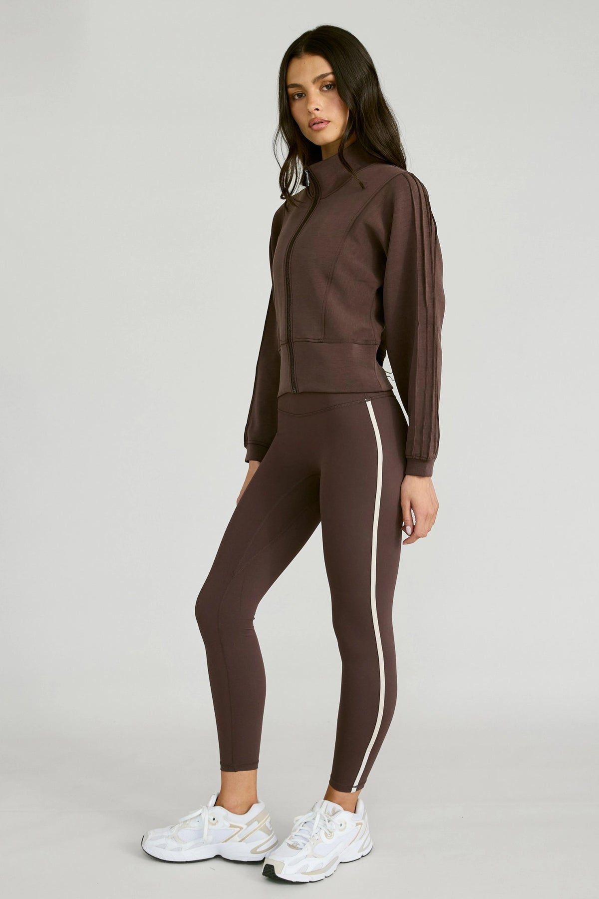 Soft Luxury Panel Full Zip Jacket - Espresso