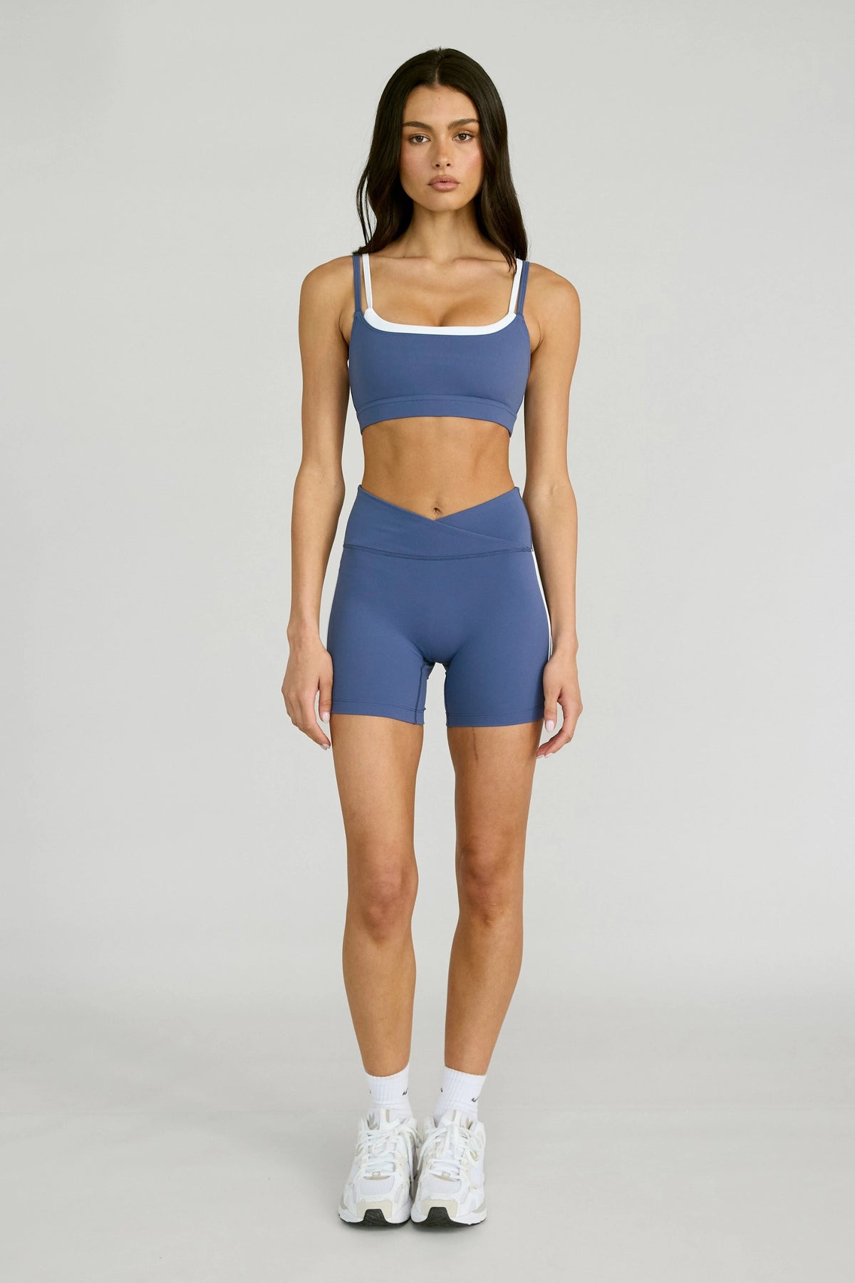 NEW ALLFENIX CloudCore™ Contrast Double Layer Sports Bra - Blue Indigo/Chalk