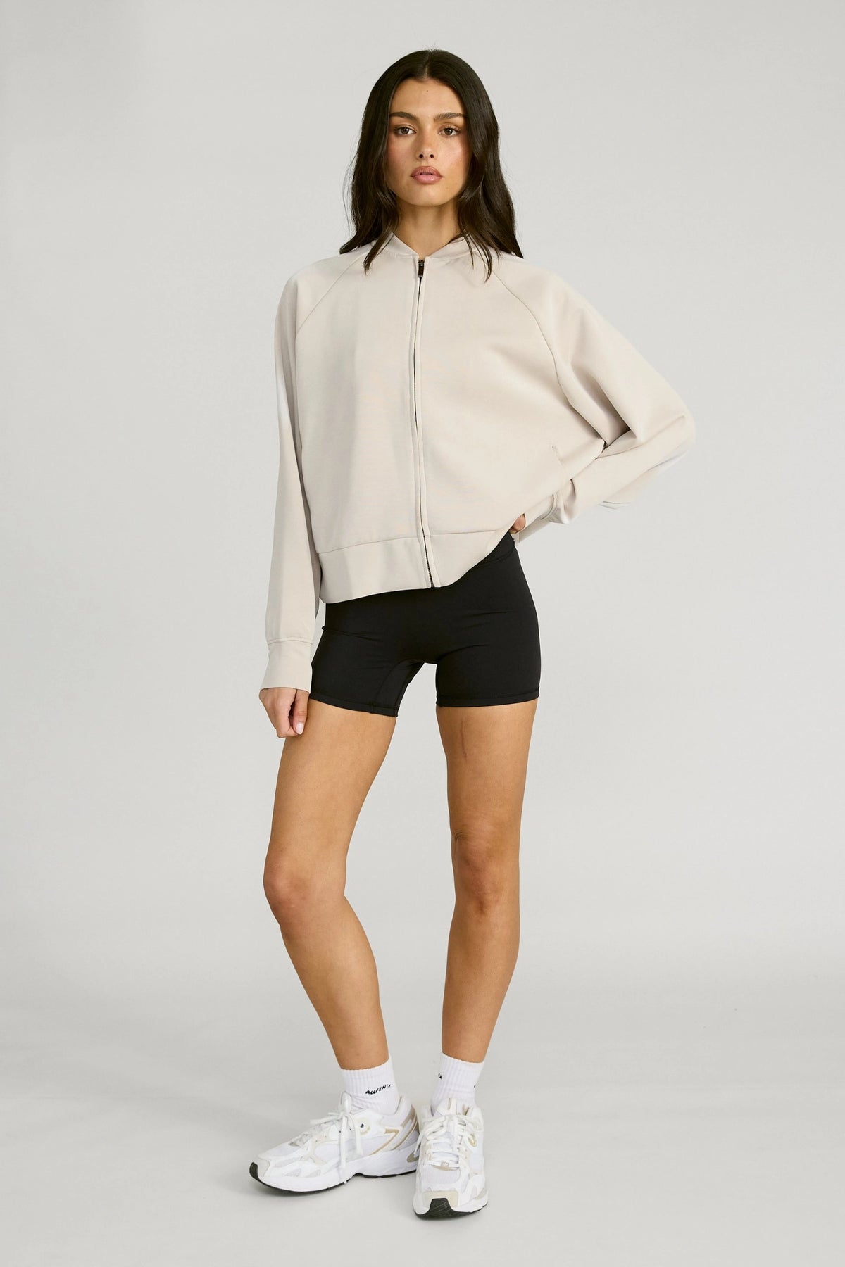 Soft Luxury Bomber Jacket - Stone
