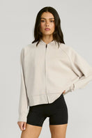 Soft Luxury Bomber Jacket - Stone