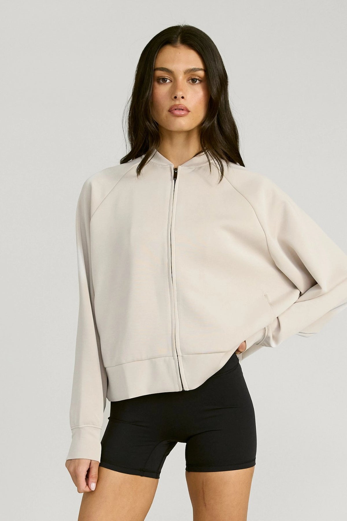 Soft Luxury Bomber Jacket - Stone