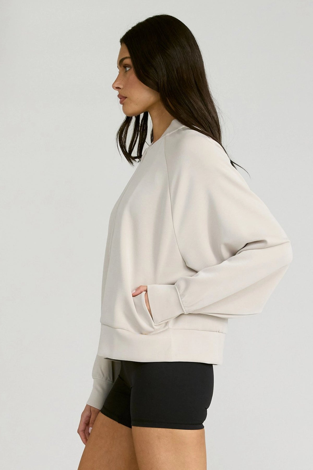 Soft Luxury Bomber Jacket - Stone