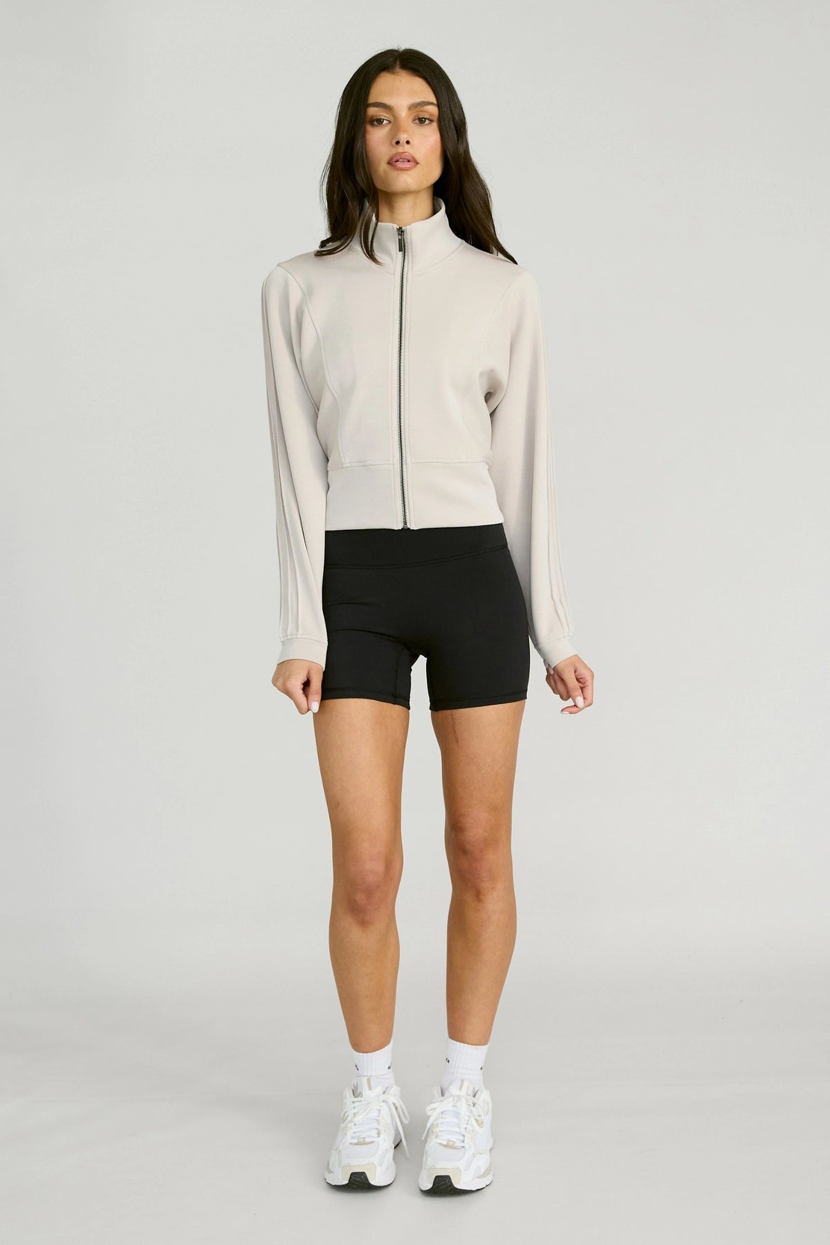 Soft Luxury Panel Full Zip Jacket - Stone