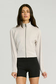 Soft Luxury Panel Full Zip Jacket - Stone