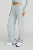 Wide Leg Knit Pant - Grey Marle