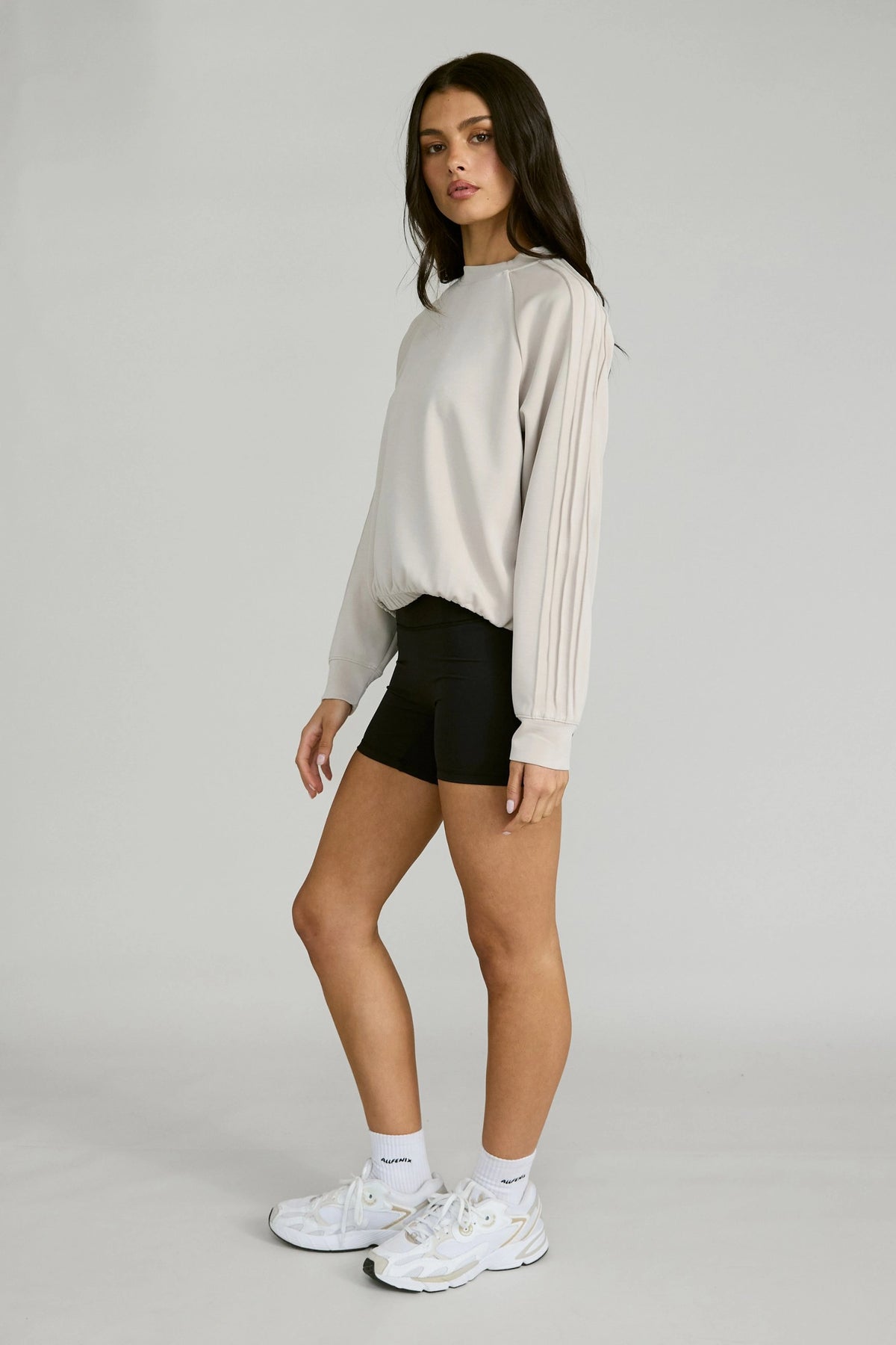 Soft Luxury Raglan Crew Jumper - Stone