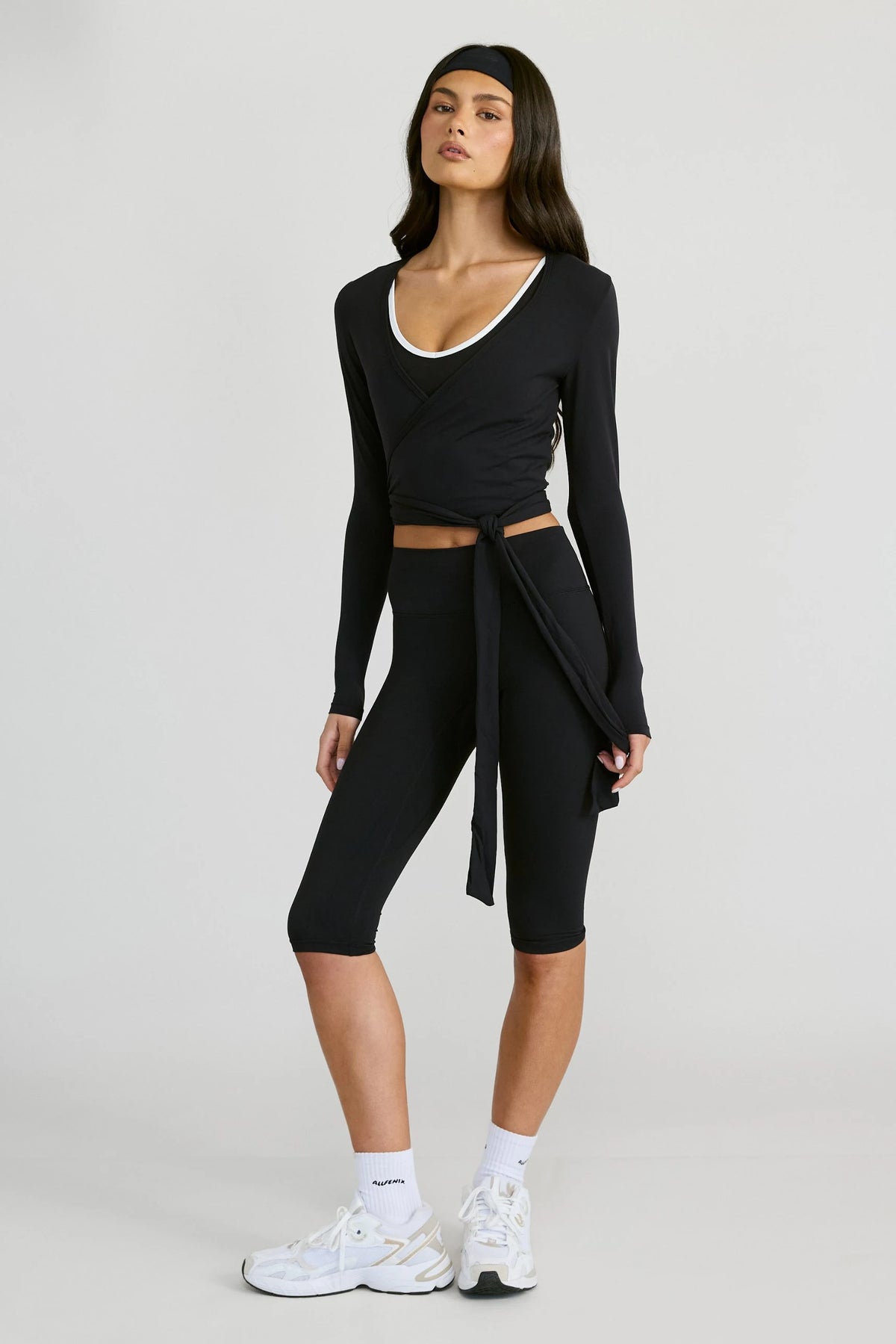 ALLFENIX CloudCore™ Lite Long Sleeve Wrap Top - Onyx