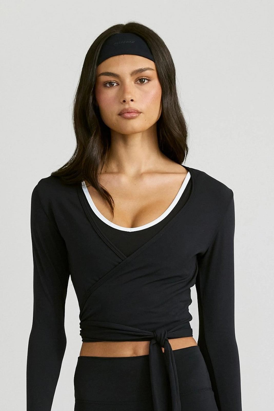 ALLFENIX CloudCore™ Lite Long Sleeve Wrap Top - Onyx
