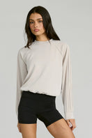 Soft Luxury Raglan Crew Jumper - Stone