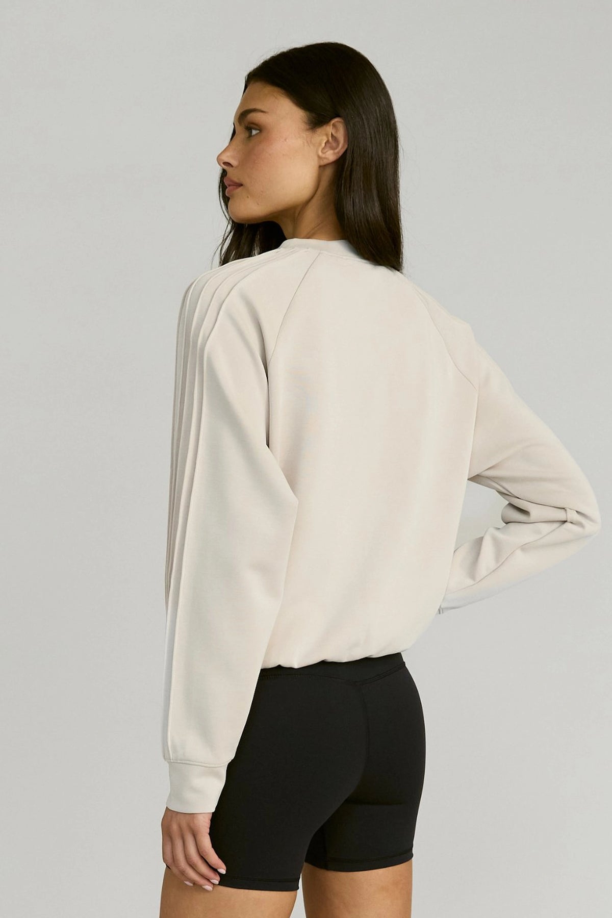 Soft Luxury Raglan Crew Jumper - Stone