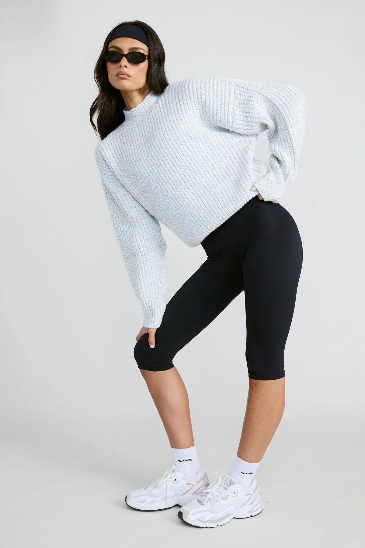 Funnel Neck Knit - Grey