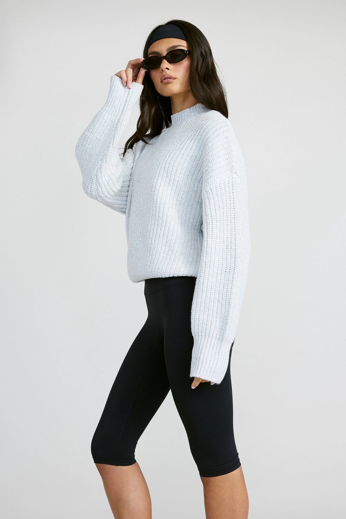 Funnel Neck Knit - Grey