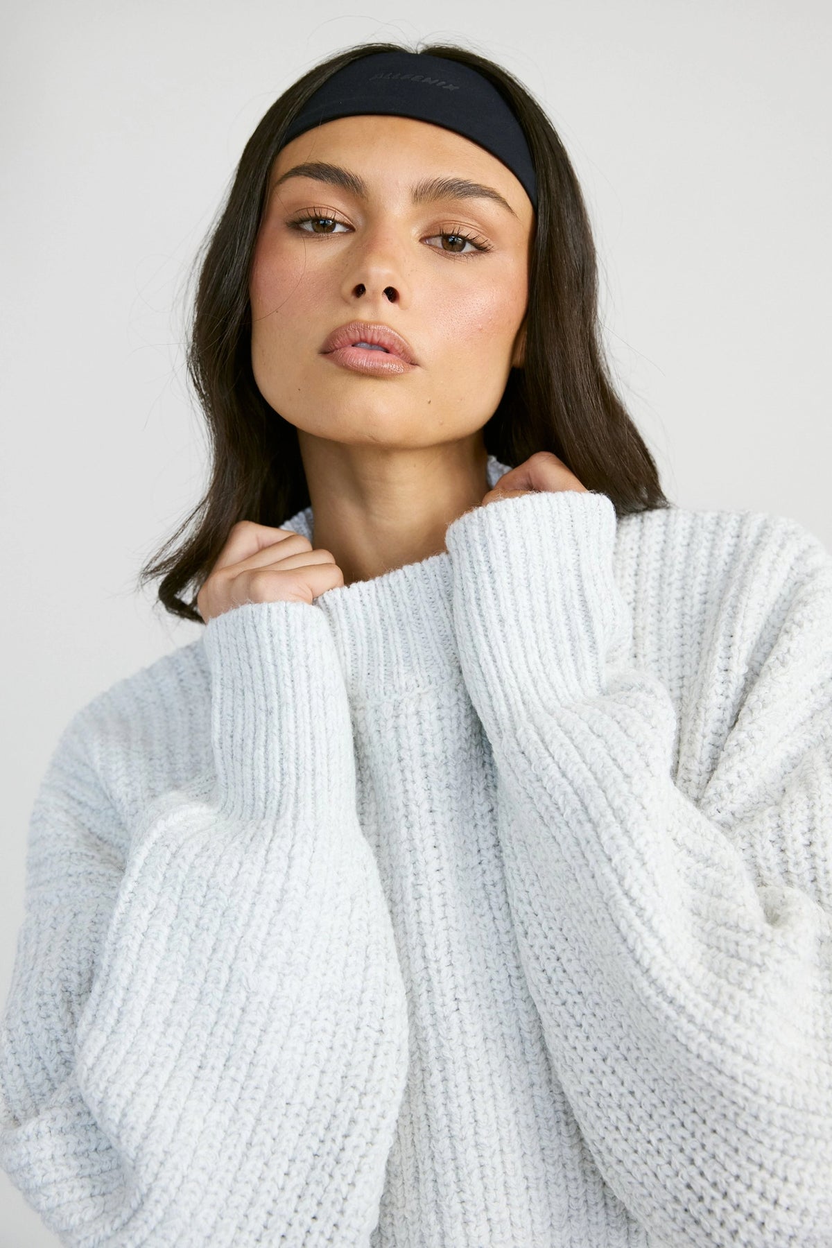 Funnel Neck Knit - Grey