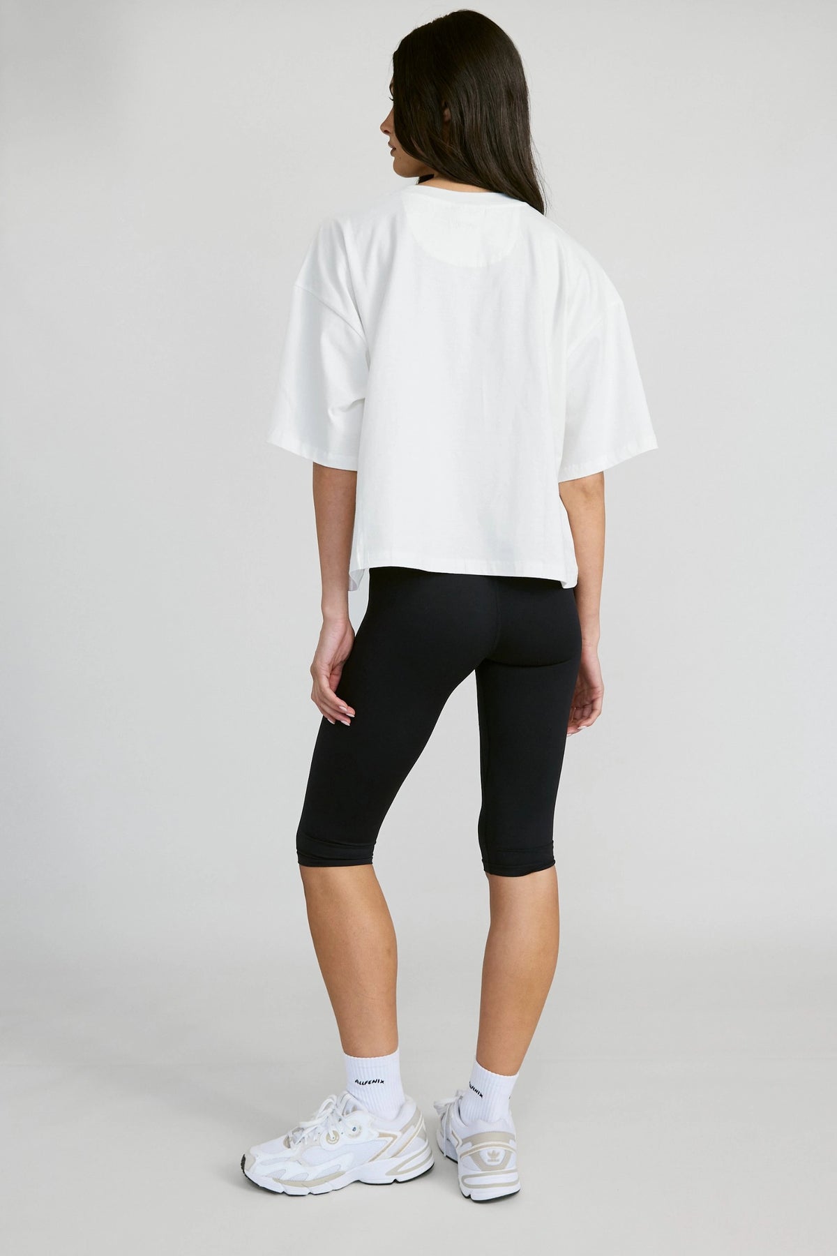 Oversized Cropped Tee - Chalk