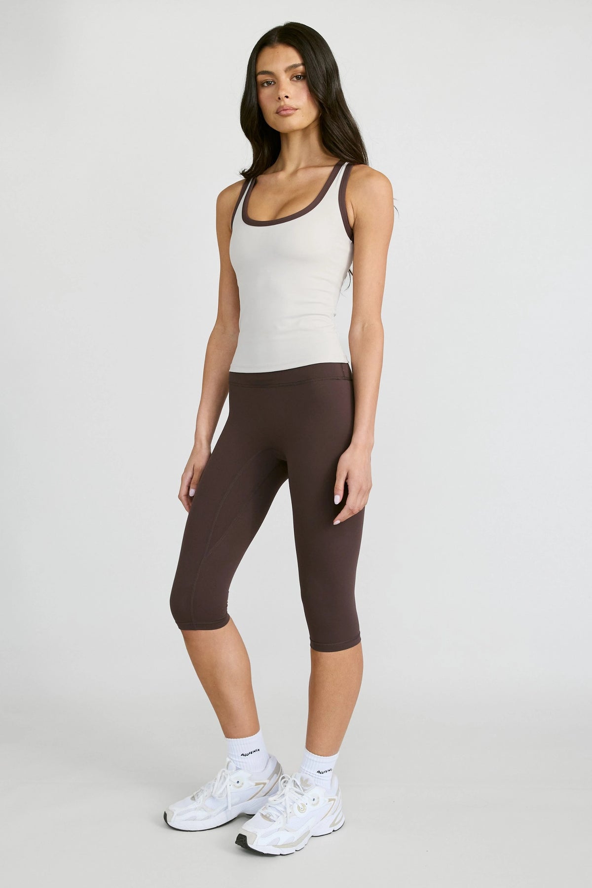 ALLFENIX CloudCore™ Contrast Bind Racer Tank - Stone