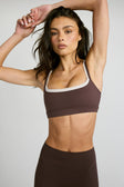 ALLFENIX CloudCore™ Double Layer Contrast Sports Bra - Espresso